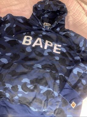BAPE' Blue Camo Hoodie - bathing ape hoodie